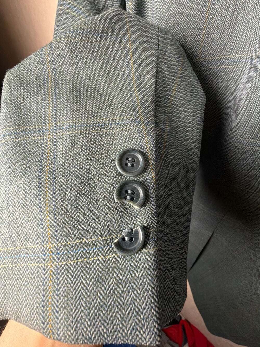 Brooks Brothers Herringbone Windowpane Suit Jacket Blazer 48L 100% Wool - Picture 14 of 15